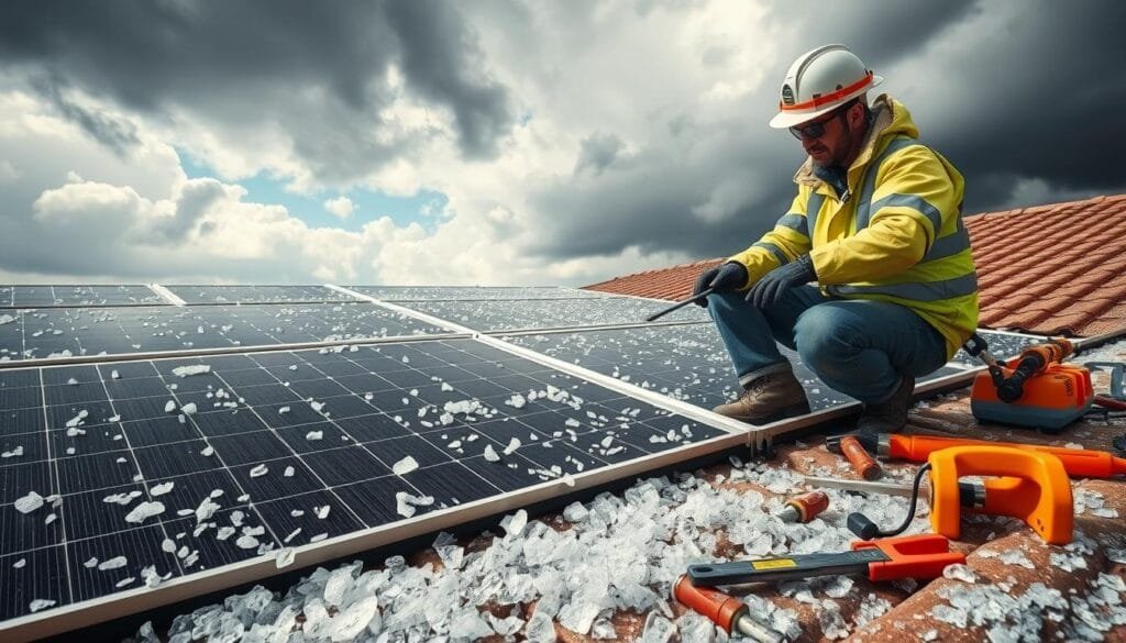 Hail Damage Emergency Response for Solar Panels
