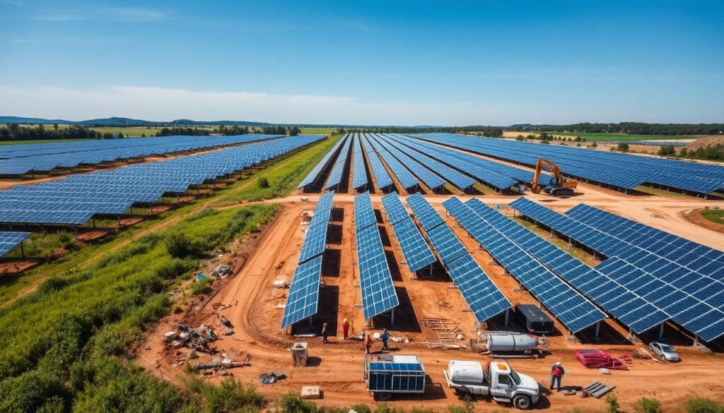 Solar Farm Construction Process