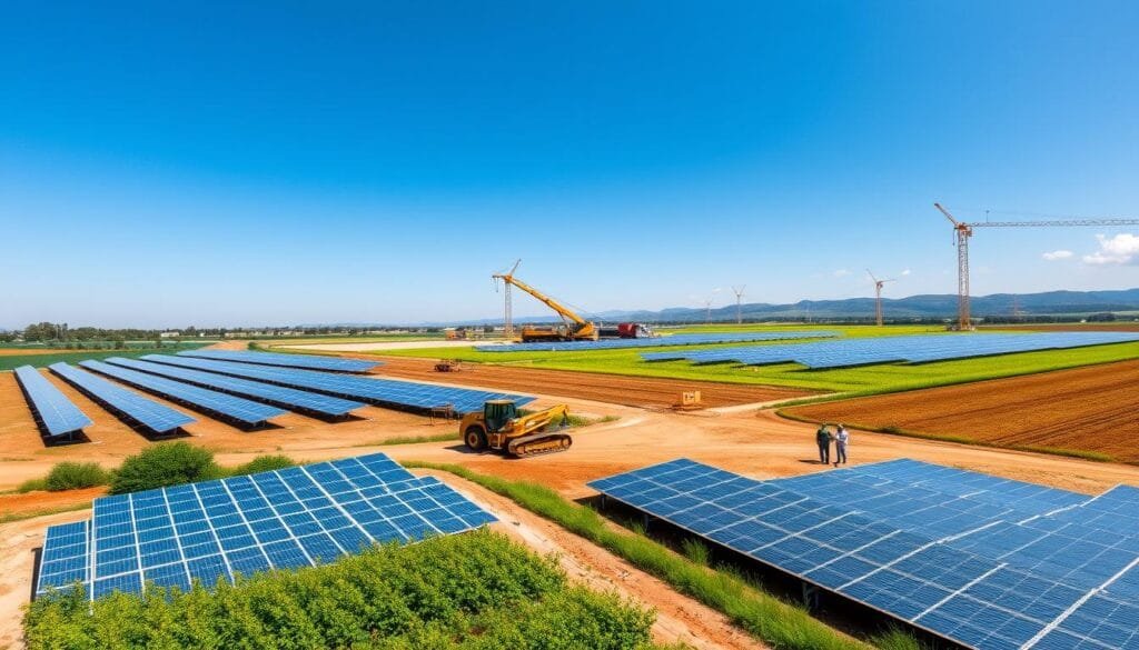 Solar Farm Construction Process