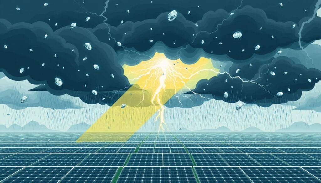 Solar Farm Weather Risks Infographic