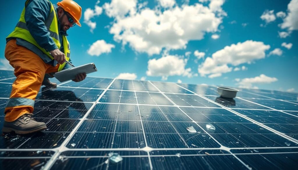 Solar Panel Hail Damage Inspection