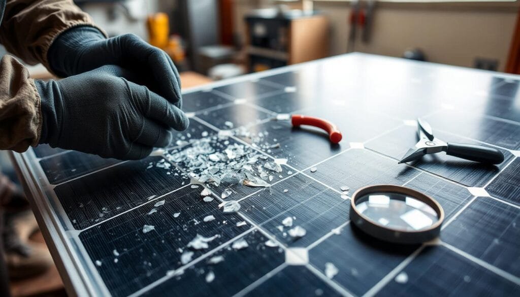 Hail Damaged Solar Panel Repair Analysis