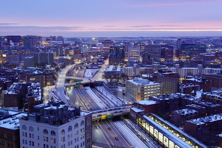Snowy skyline