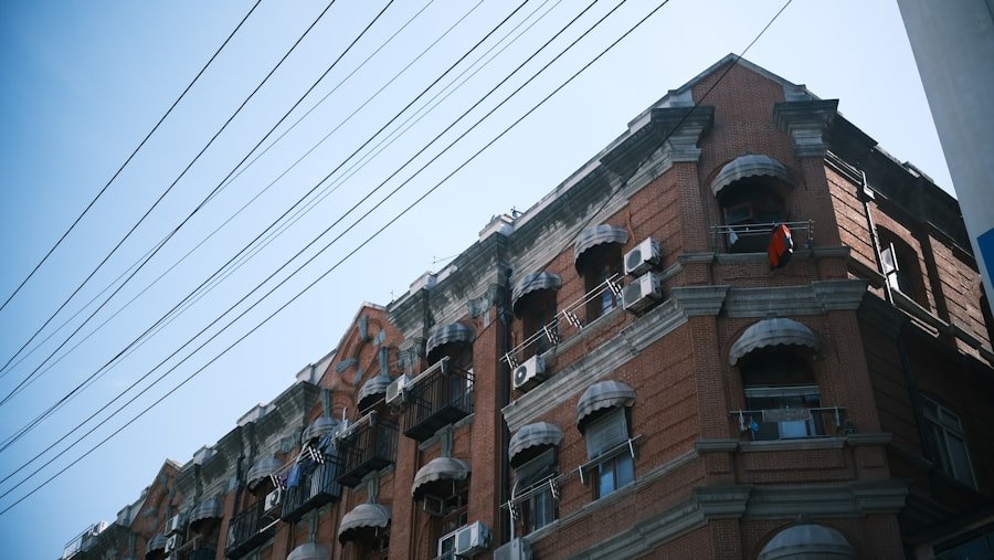 Damaged buildings