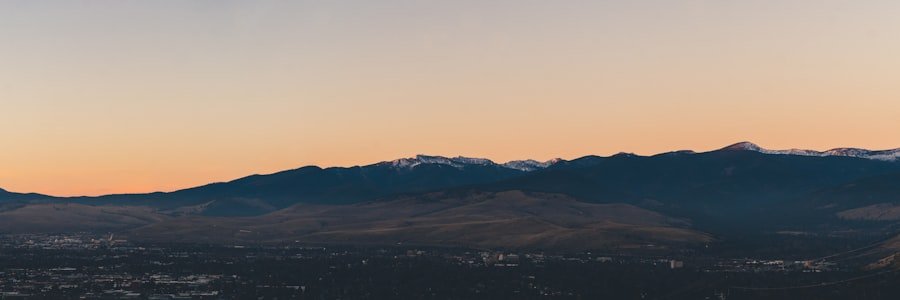 Photo Snowy skyline