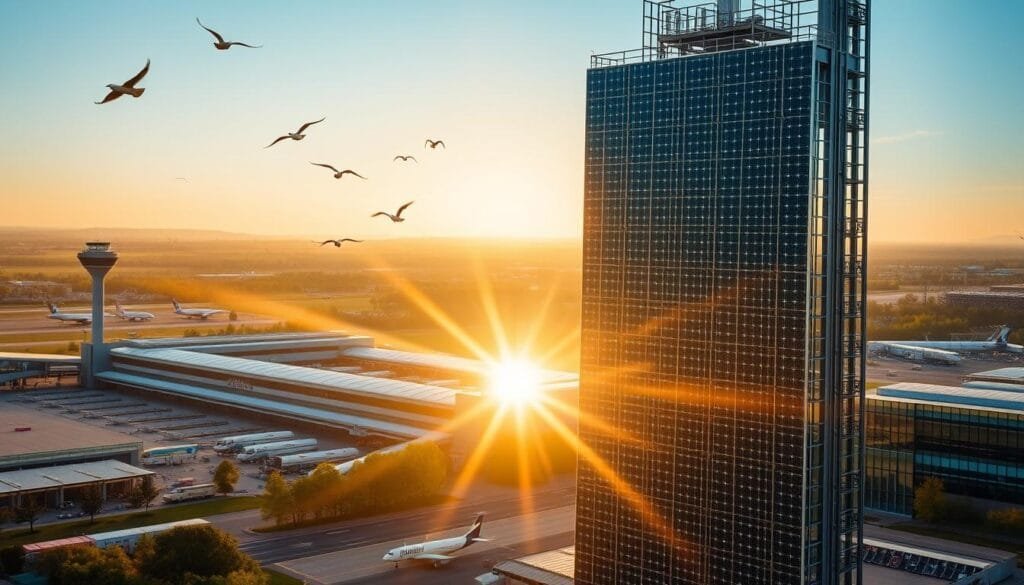 Frankfurt Airport Vertical Solar Plant Environmental Impact