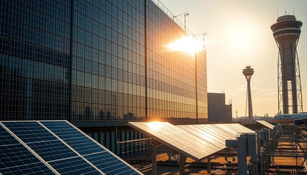 Vertical Solar PV Plant at Frankfurt Airport